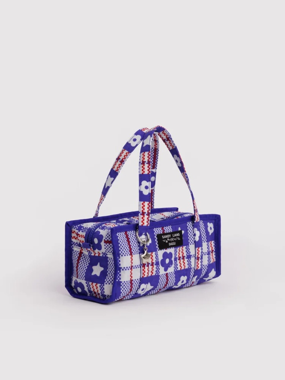 Baggu x Sandy Liang Mini Nylon Market Bag in Market Plaid Blue New with Tags NWT - Picture 4 of 12